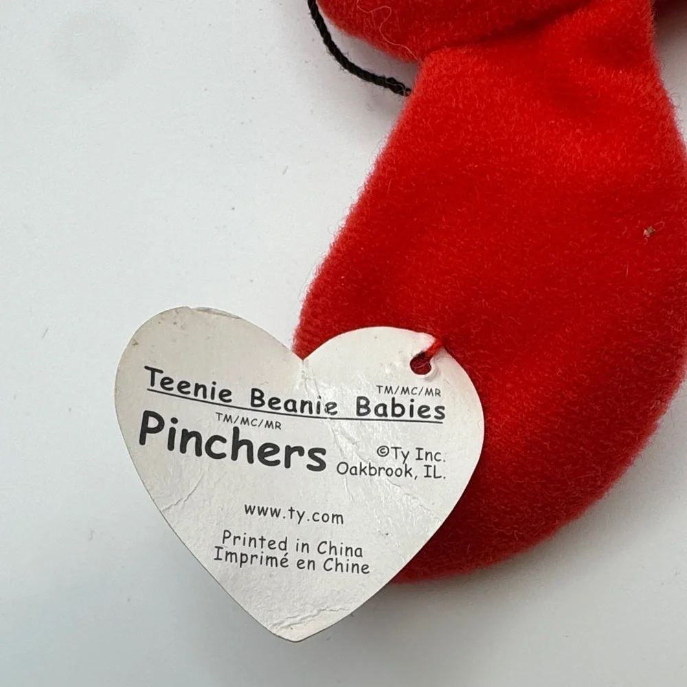 Ty Teenie Beanie Babies Pinchers the Lobster & Scoop the Pelican Plush Lot of 2